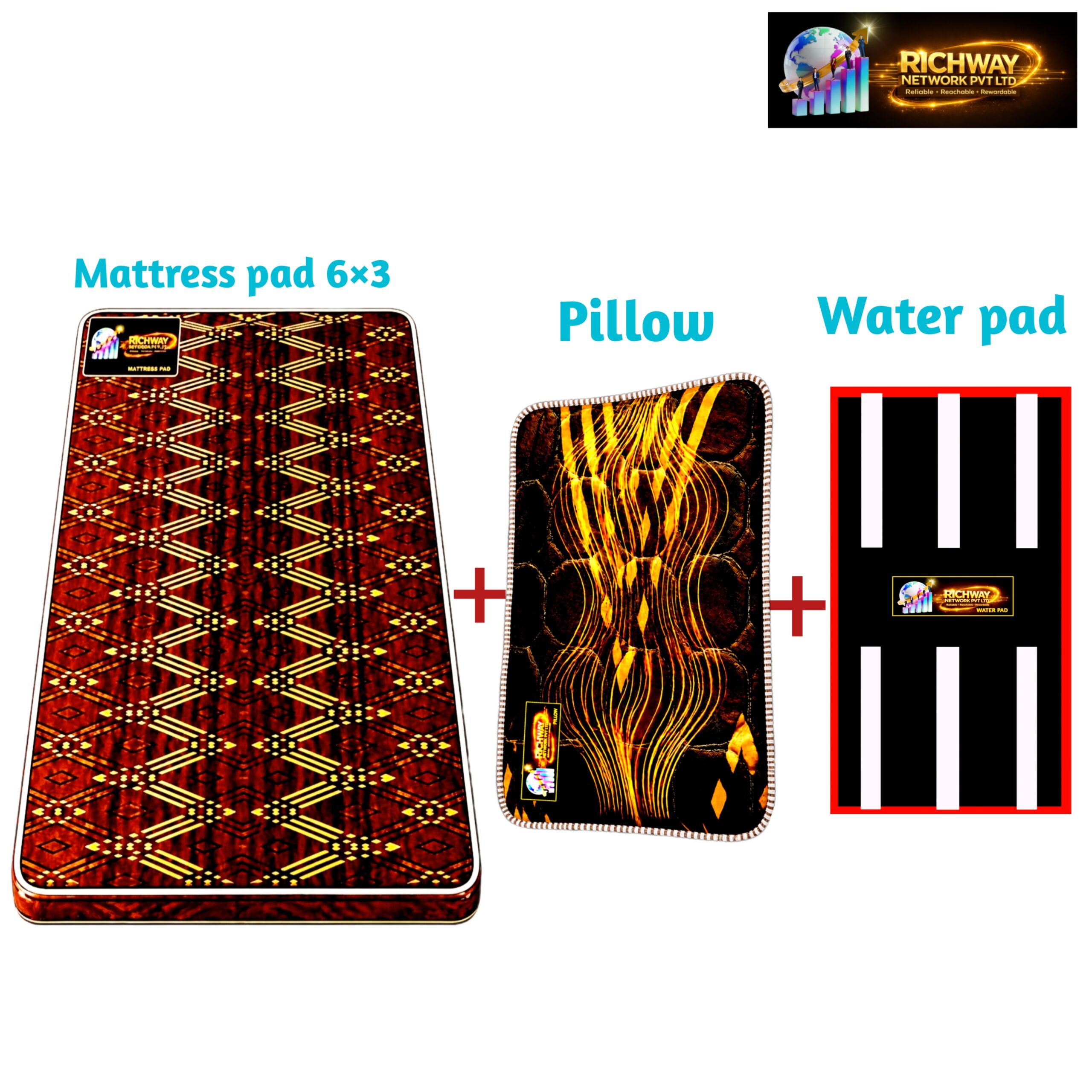 Mattress pad + Pillow + Water pad