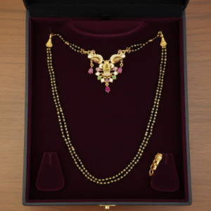 Flower Stone Black Beads (S)