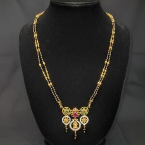 Devi Multi Stone Black Beads (L)